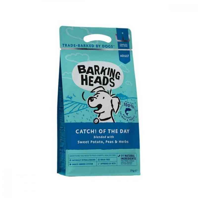 barking heads fish n delish sausas maistas su žuvimi šunims 2kg ir 12kg