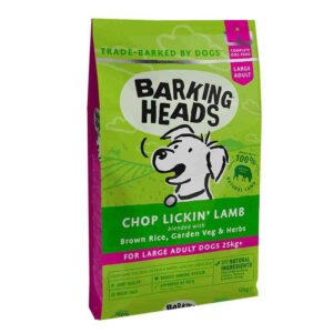 Barking Heads Chop Lickin' Lamb Large Breed sausas maistas su ėriena didelių veislių šunims 12 Kg