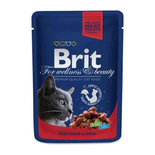 brit premium beef peas konservai katėms su jautiena 100gr