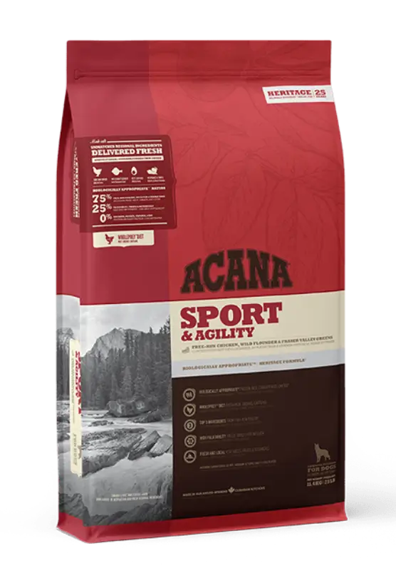 ACANA Sport Agility begrūdis šunų maistas 11.4kg