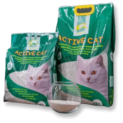 active cat kačių kraikas bentonitinis be aromato, 5l ir 10l