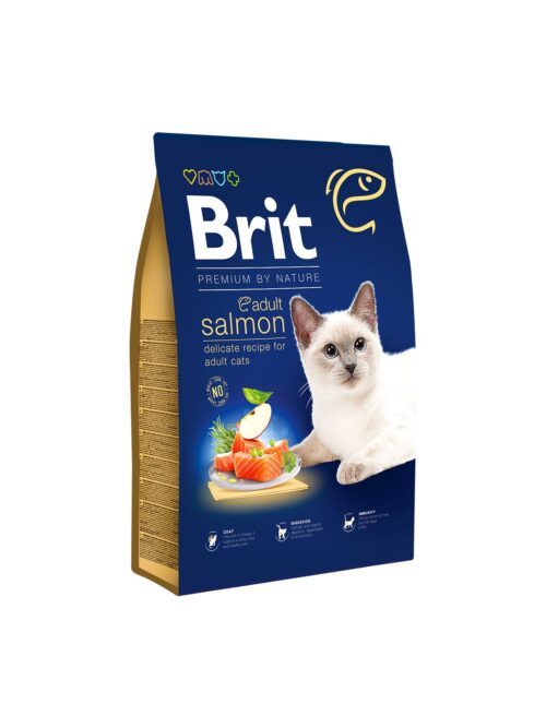 brit premium by nature cat adult salmon sausas maistas katėms (nauja sudėtis)