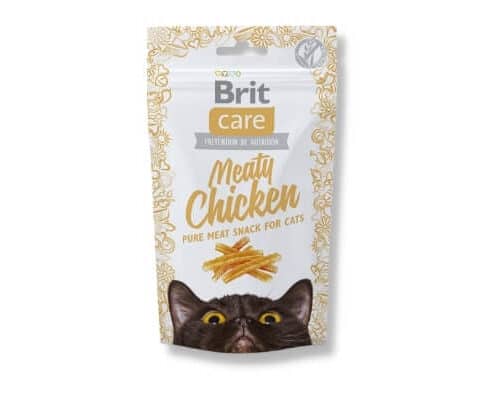 brit care cat snack meaty chicken skanėstai katėms 50gr