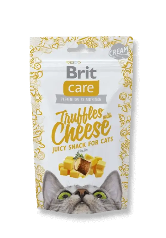 brit care cat snack truffles cheese skanėstai katėms 50gr