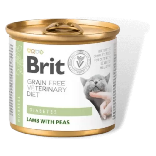 brit veterinary diet diabetes cat konservai katems