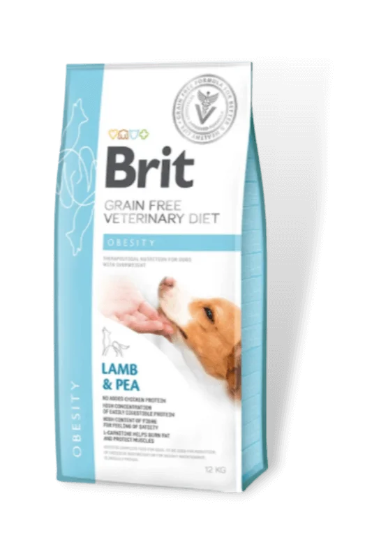 brit gf veterinary diets dog obesity sausas maistas šunims