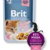 brit premium delicate fillets in gravy with chicken for kitten konservai kačiukams