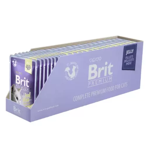 brit premium delicate fillets in jelly with beef konservai katėms su jautiena