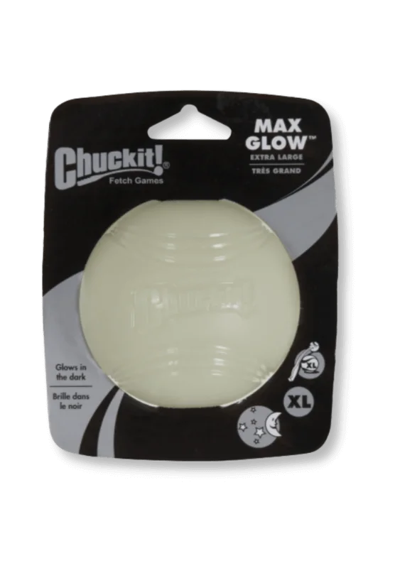 chuckit max glow ball dog toy