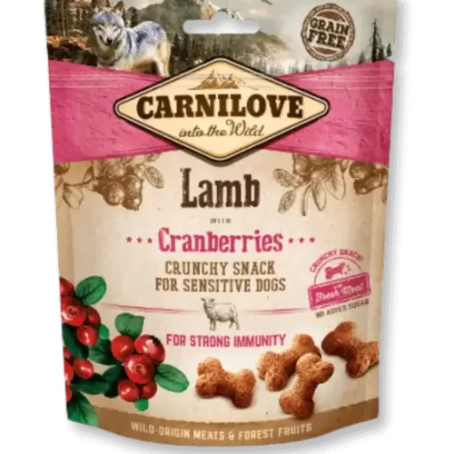 Carnilove skanėstai šunims Crunchy Lamb with Cranberries 200gr