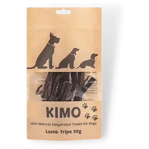 kimo džiovintas skanėstas ėriukų žarnokai 50g skanėstas šunims