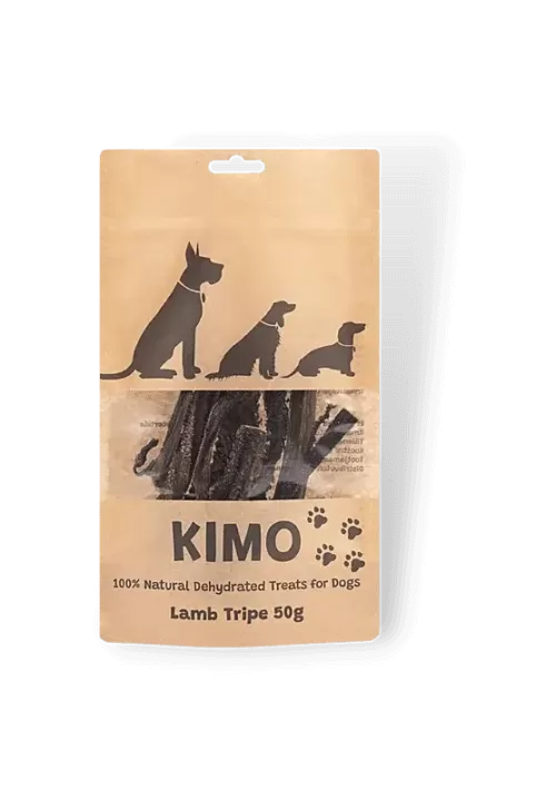 kimo džiovintas skanėstas ėriukų žarnokai 50g skanėstas šunims