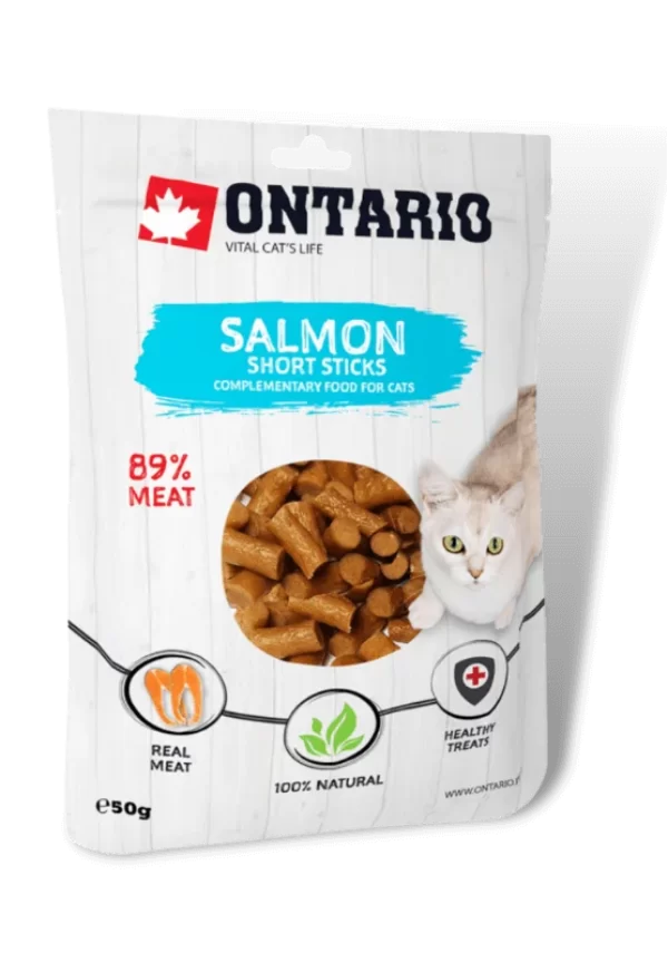 Ontario Salmon Short Sticks skanėstai katėms su lašiša 50g