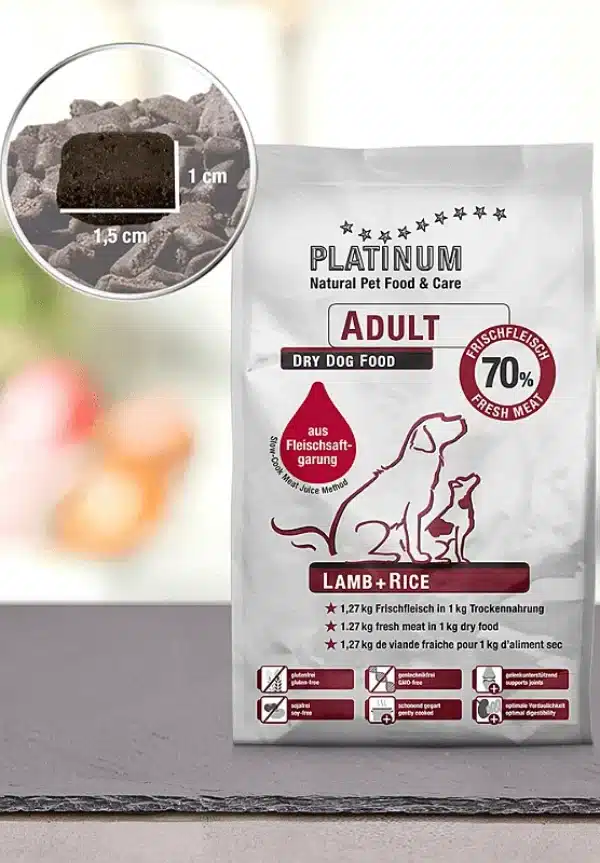 platinum adult sausas maistas sunims su eriena ir ryziais 3
