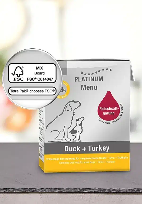 PLATINUM wet dog food Menu Adult Duck Turkey 3