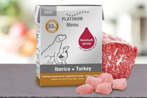 platinum wet dog food menu adult iberico turkey
