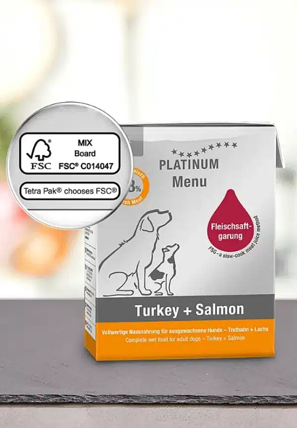 PLATINUM wet dog food Menu Adult Turkey Salmon 3