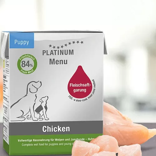 platinum wet dog food menu puppy chicken