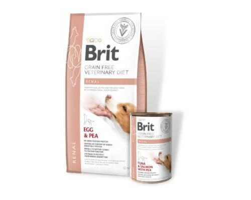 brit grain free veterinary diet renal šunims