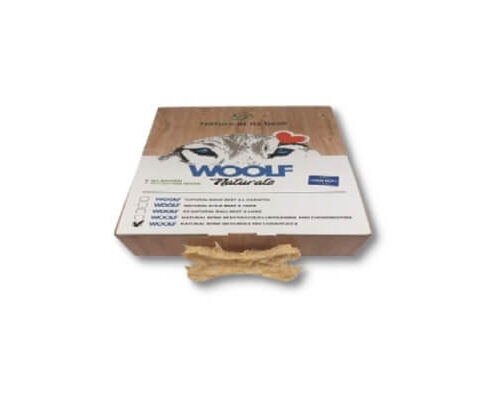 woolf natural bone with beef hide, poultry liver & yucca skanėstai šunims 720 gr