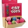 žaislas katėms medžiaginis kamuoliukas 4cm