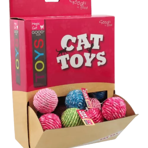 žaislas katėms medžiaginis kamuoliukas 4cm