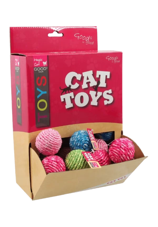 Žaislas katėms medžiaginis kamuoliukas 4cm