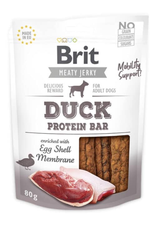 brit jerky duck protein bar skanėstas 80g