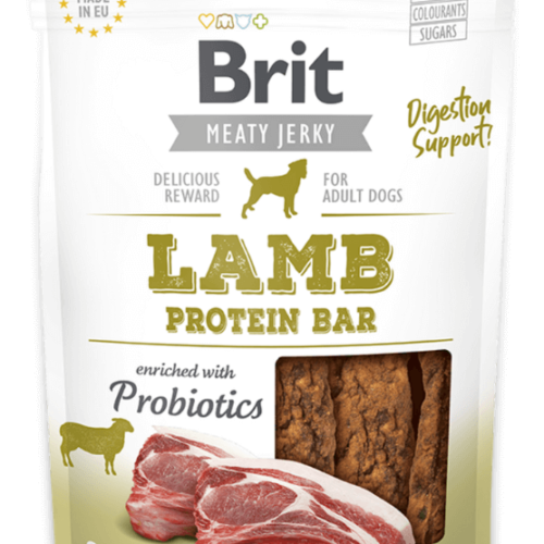brit jerky lamb protein bar skanėstas 80g
