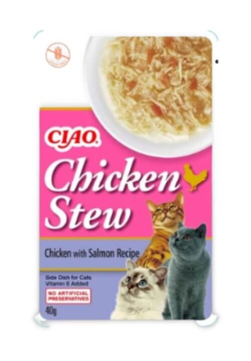 ciao cat konservas chicken stew with salmon 40g
