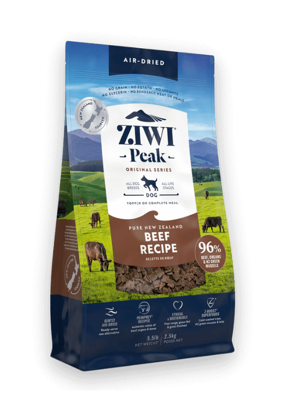 ziwi peak beef air dried sausas maistas šunims su jautiena 2.5kg