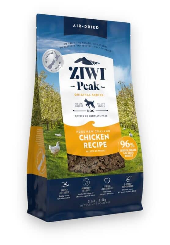 ziwi peak chicken air dried sausas maistas šunims su vištiena 2.5kg