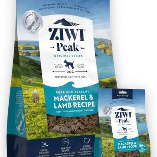Ziwi Peak Mackerel and Lamb Air Dried sausas maistas šunims su skumbre ir ėriena