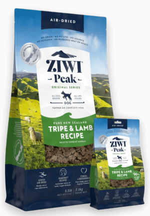 Ziwi Peak Tripe and Lamb Air Dried sausas maistas šunims su žarnokais ir ėriena