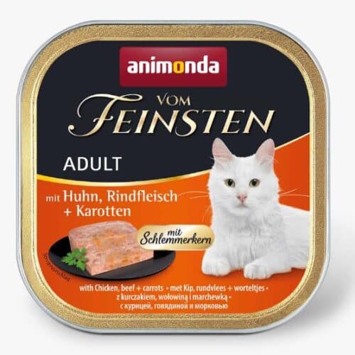 Animonda vom Feinsten konservai katėms su vištiena, jautiena ir morkomis, 100 g