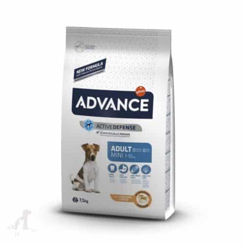 advance adult mini 7,5kg mažų veislių šunims su vištiena ir ryžiais