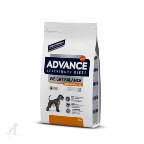 advance veterinary diets weight balance medium maxi 3kg dog sausas pasaras sunims 2949