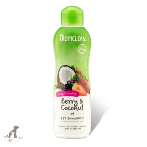 tropiclean deep cleaning berry & coconut pet shampoo 592ml