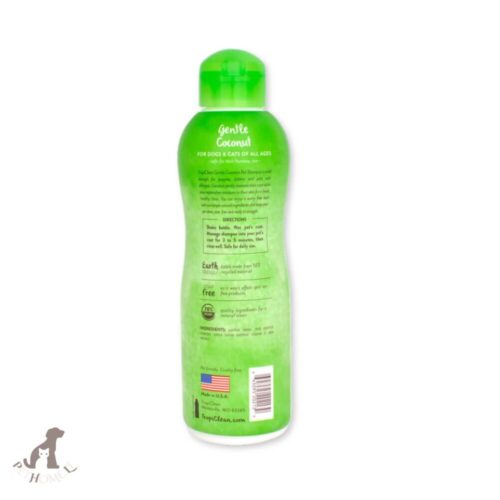 tropiclean hypo allergenic gentle coconut puppy shampoo 355ml back side