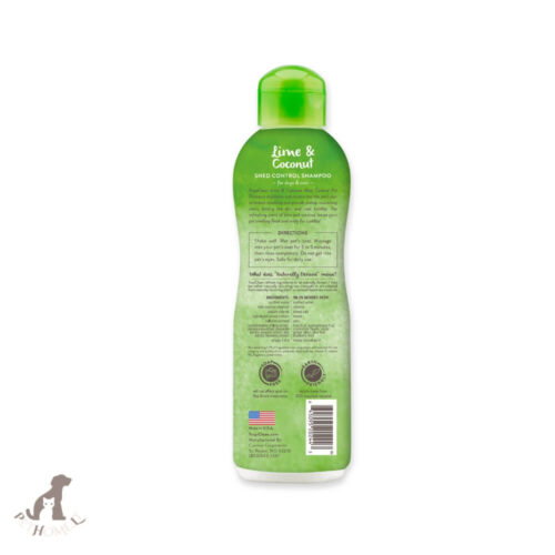 tropiclean lime & coconut shed control pet shampoo 592ml back