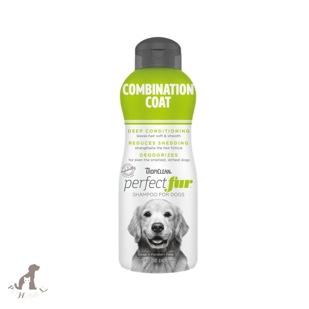 tropiclean perfect fur combination coat shampoo for dogs 473ml
