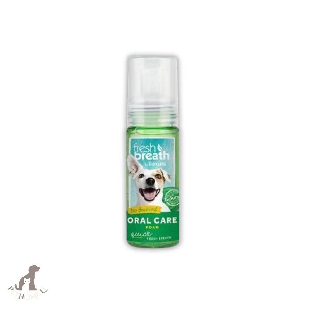tropiclean fresh breath no brushing oral care foam for pets