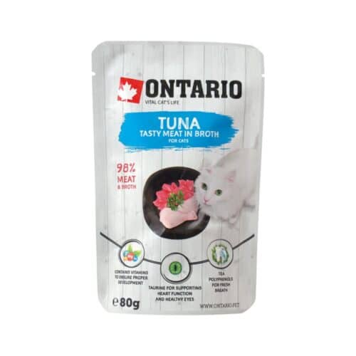 ontario tuna in broth - konservai katėms su tunu sultinyje 80g