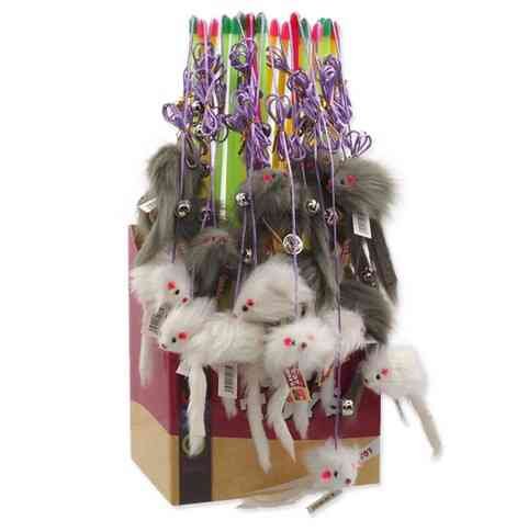 Magic Cat - Žaislas katei pagaliukas su virve ir pele