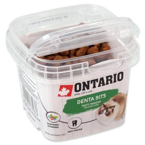 ONTARIO SNACK DENTAL BITS SKANĖSTAS KATĖMS dantų priežiūrai 75G