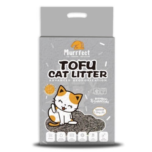 Murrfect Bamboo tofu kraikas katėms aktyvintos anglies kvapo sušokantis, nedulkantis 6l