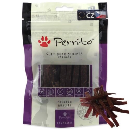 Perrito Duck Stripes skanėstai šunims antienos juostelės 100g