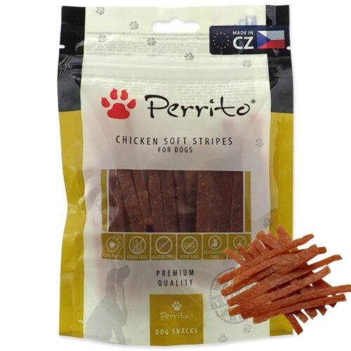 Perrito Chicken Soft stripes skanėstai šunims vištienos juostelės 100g