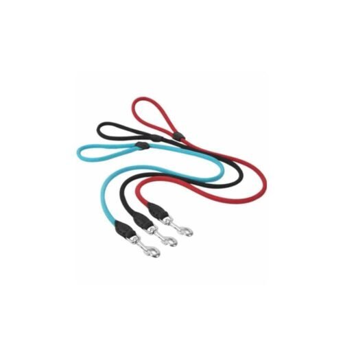 Apvalus nailoninis pavadėlis šunims (juodas) 180cm